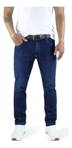 Jeans De Mezclilla Hombre Corte Regular Strech Rams Cottons