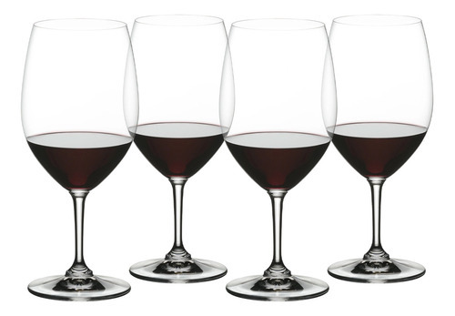 4 xícaras de vinho tinto de cristal alemão fino Nachtmann Riedel 610ml