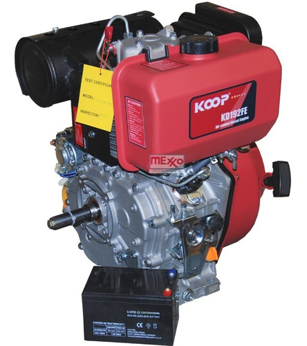 Motor Diesel 12hp, Partida Eléctrica Con Batería Koop