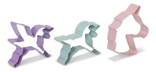 Juego De 3 Cortadores Galleta Unicornio