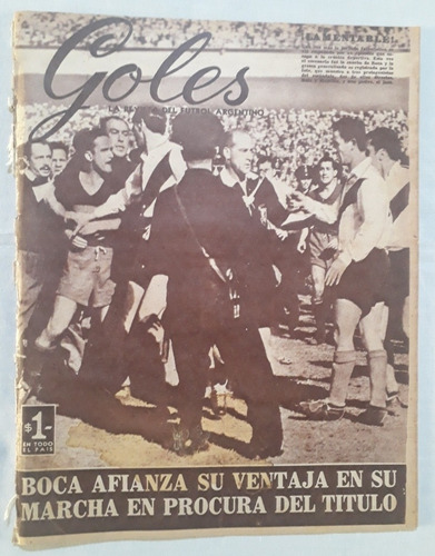 Revista Goles 328 - Boca Vélez - River Newell's Año 1954 Fs