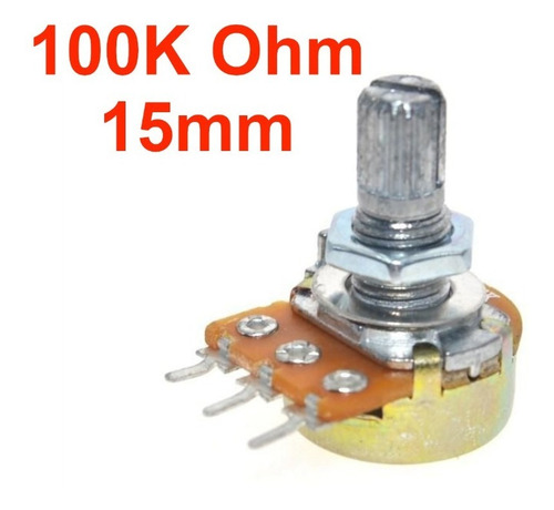 Potenciometro Lineal 100k Wh148 Con Perilla X 5 Unidades