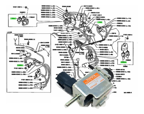 Valvula Vacio Celica St Gts 1.8 1995 1996 1997 1998 7a5s