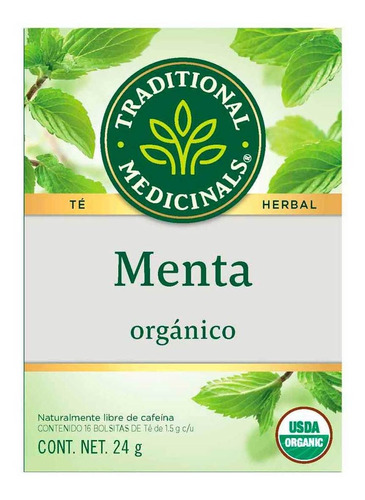 Té Traditional Medicinals Menta Orgánico 24g