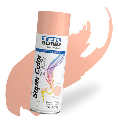 Tinta Spray Super Color Uso Geral 350ml Rosa Tekbond