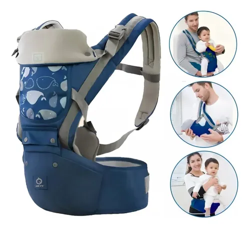 Canguro Bebe Multiusos Ballenitas Hipseat Aiebao Portabebés