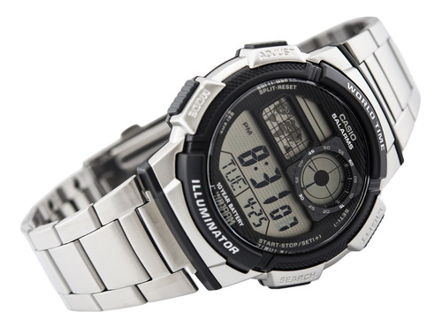 Reloj Casio Ae1000 Temporizador Cronografo Illuminator Acero