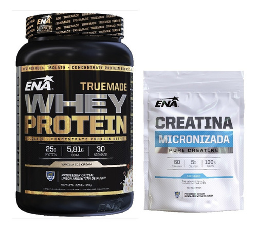 Imagen 2 de 7 de True Made Whey Protein Ena Proteína Isolate + Creatina Ena