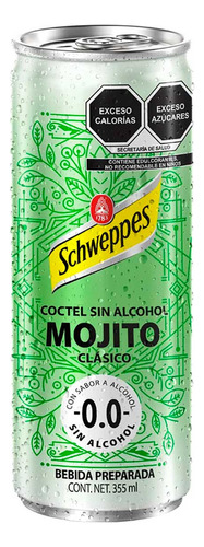 Cooler Schweppes Mojito 355ml