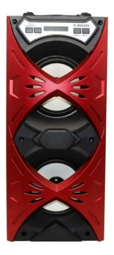 Caixa De Som Grasep D-bh4202 Vermelho Bluetooth 15w Rms Usb