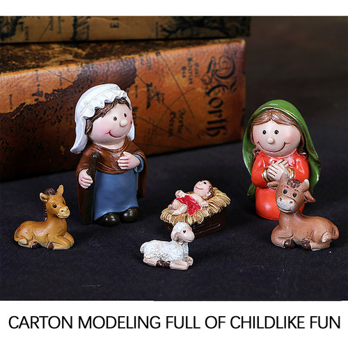 Christmas Decoration Led Light Nativity Manger Group Scene O