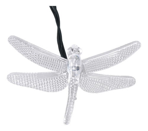 Guirnalda De Luces Solares Con Forma De Libélula, 30 Led, Al