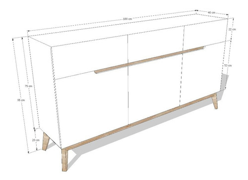 Imagen 3 de 9 de Mueble Aparador En Madera Lacada Blanco Y Robe Ref: Napoli2