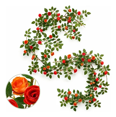 Correntes Rosa Artificial 1.8m 54 Flores Trepadeira Folhagem