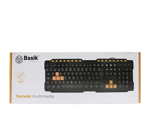 Teclado Basik Tech Multimedia Bst09t Color Del Teclado Negro