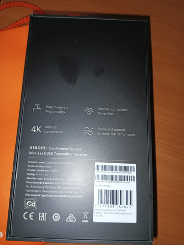 Hdmi Inalámbrico 4k Xiaomi Tapcast Color Negro (Usado)