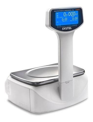 Imagen 2 de 2 de Balanza comercial digital Systel Cuora 30kg con mástil 110V/220V blanco 365 mm x 240 mm