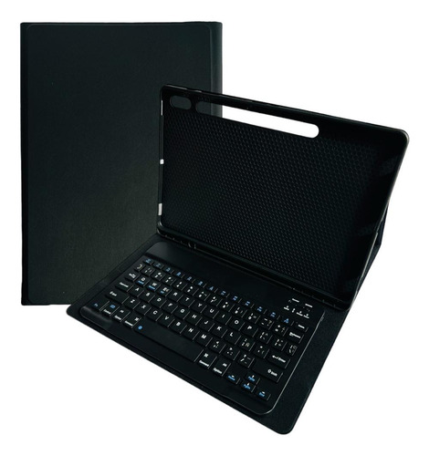 Funda Con Teclado Negro Para Tab Samsung S10 Plus Español