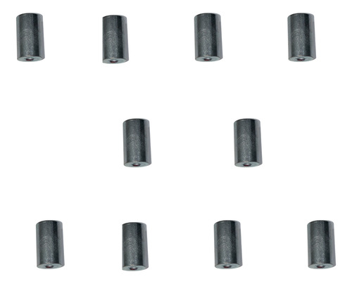 Gimnasio Terminal Barril Para Cable 6mm. 10 Unidades Plateado