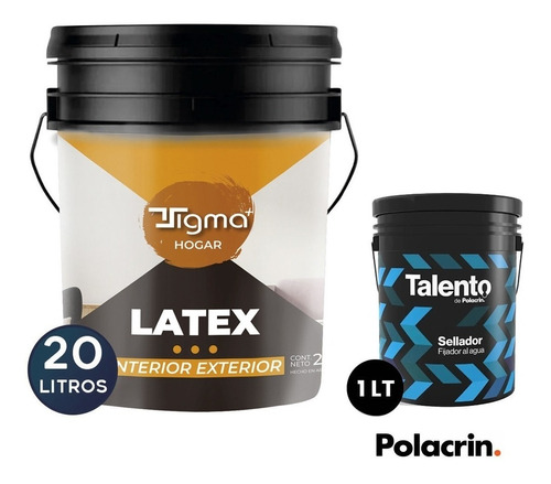 Kit Latex Blanco 20 Litros Interior 1lt Fijador