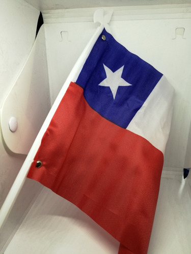 Bandera Chile Para Carro De 41cm Alto Plastico Fiesta