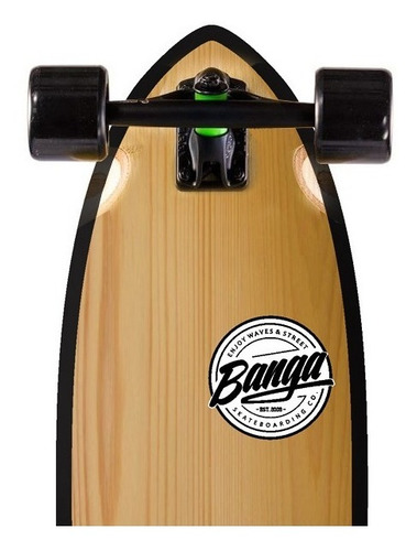 30% Off! Longboard Banga Boards - 100% Maple Canadiense - Profesional - Kicktail - Skateboard Patineta Surf Cruiser Long