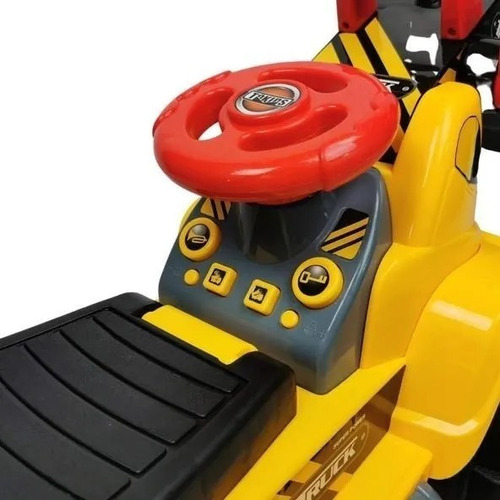 Buggy Pala Retro Excavadora Mecanica Con Sonido Roma Color Amarillo Y Negro