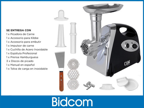 Picadora De Carne Electrica Gadnic Alta Potencia + Accesorio