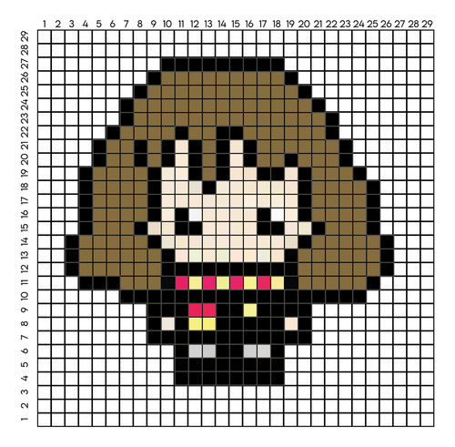 Kit Pixel Art Patrones Impresos 5mm Midi Con Accesorios Color Harry Potter Diámetro 5 mm Largo 5 mm