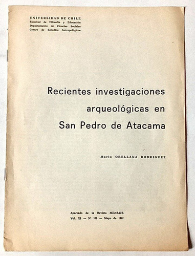 Orellana Investigaciones Arqueologicas San Pedro Atacama 196