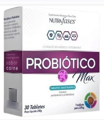 Probiotico Max Nutrafases Suplemento Alimentar Para Cães 