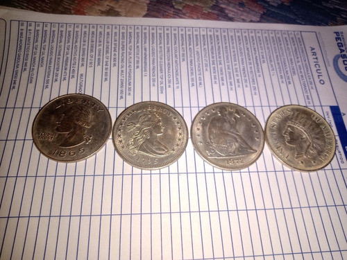 4 Monedas Estadounidenses 1 Dolar