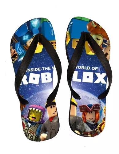 Chinelo personalizado roblox skins personagens mode game jog