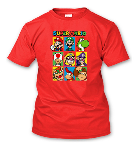 Playera Super Mario Y Amigos Todas Las Tallas