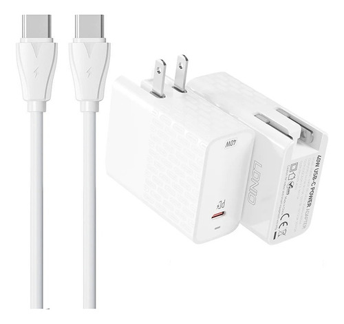 Cargador Carga Rapida 40w Qc4+ Usb-c Ldnio Para Cel Tablet 