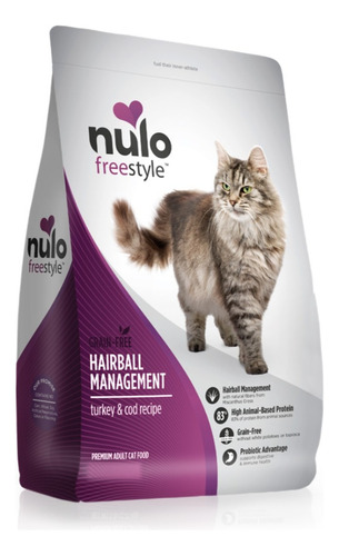 Nulo Grain Free Cat Hairball Pavo Y Bacalao | Gato X 12 Lb