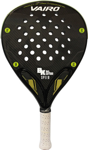 Paleta Padel Vairo Black Carbon Speed Paddle - Olivos