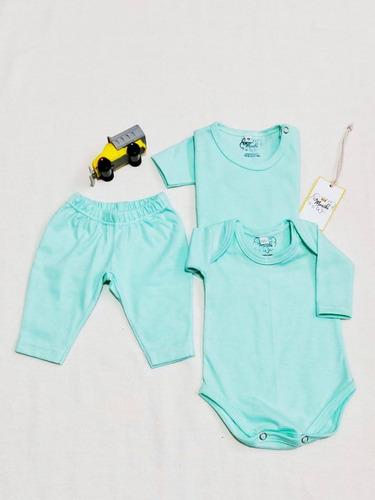 Conjunto Para Bebe Rn: Body + Remera Manga Larga + Pantalón