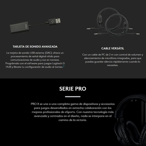Diadema Gamer Profesional Logitech G Pro / Pc, Ps5|4, Xbox