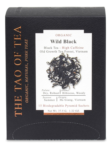 The Tao Of Tea Wild Black Box - Bolsas Piramidales, 1.32 Onz