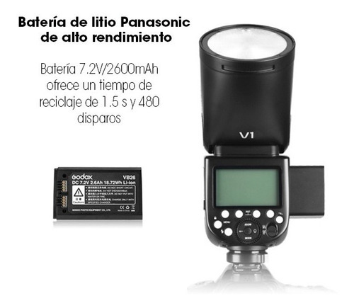 Imagen 5 de 10 de Flash Speedlight V1 Godox Cabeza Redonda Para Nikon