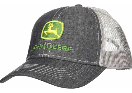 Gorra De John Deere Clásica Gris Con Malla