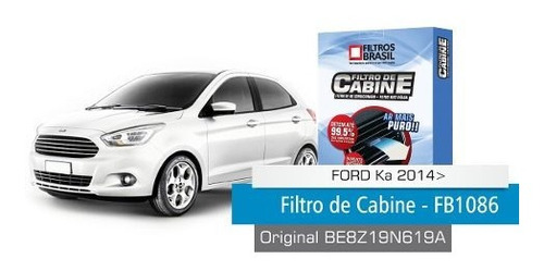 Filtro Cabine Ar Condicionado Novo Ford Ka Após 2014 Fb1086