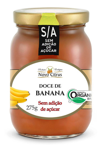 Doces E Geleias Gourmet Sem Açúcar Novo Citrus Banana 275g
