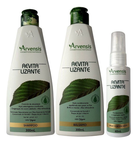 Kit Arvensis Revitalizante Shampoo E Bálsamo 300ml + Spray