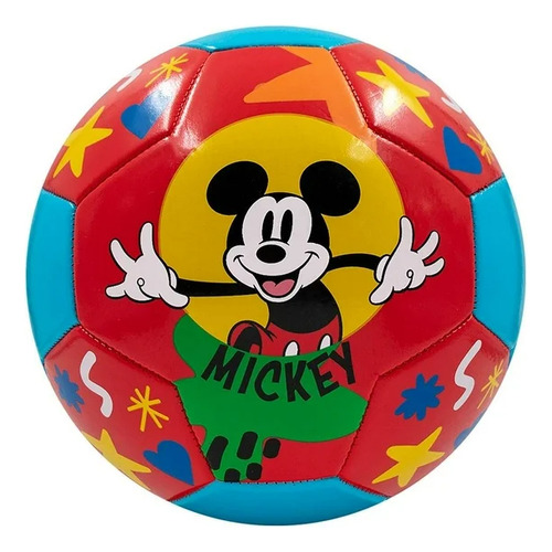 Balón De Fútbol No. 3 Mickey Voit Disney Color Multicolor