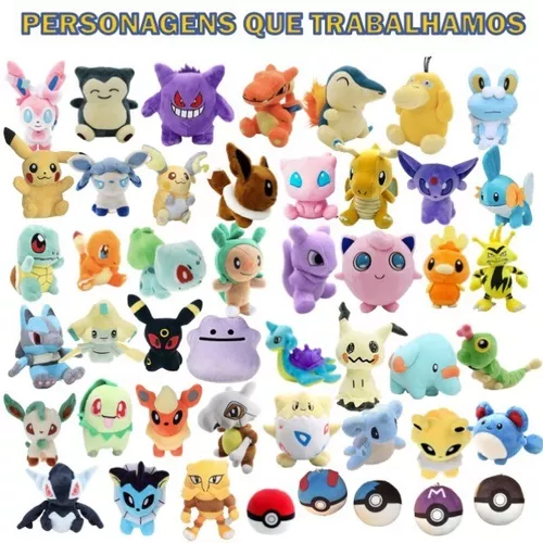 Brinquedo Peão Kit Com 2 Pokemon Pikachu E Eevee + Pokebola