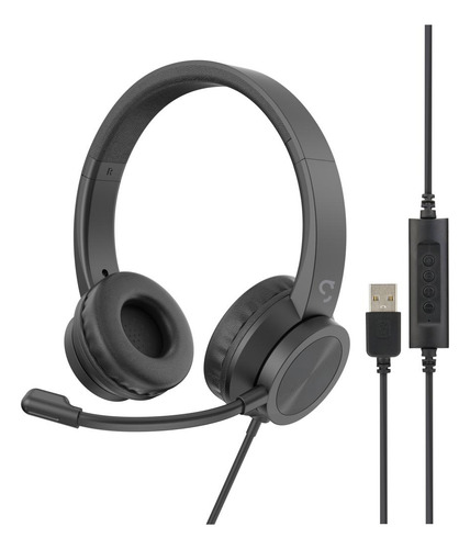Headset Com Microfone Integrado Usb-a Geonav - Preto