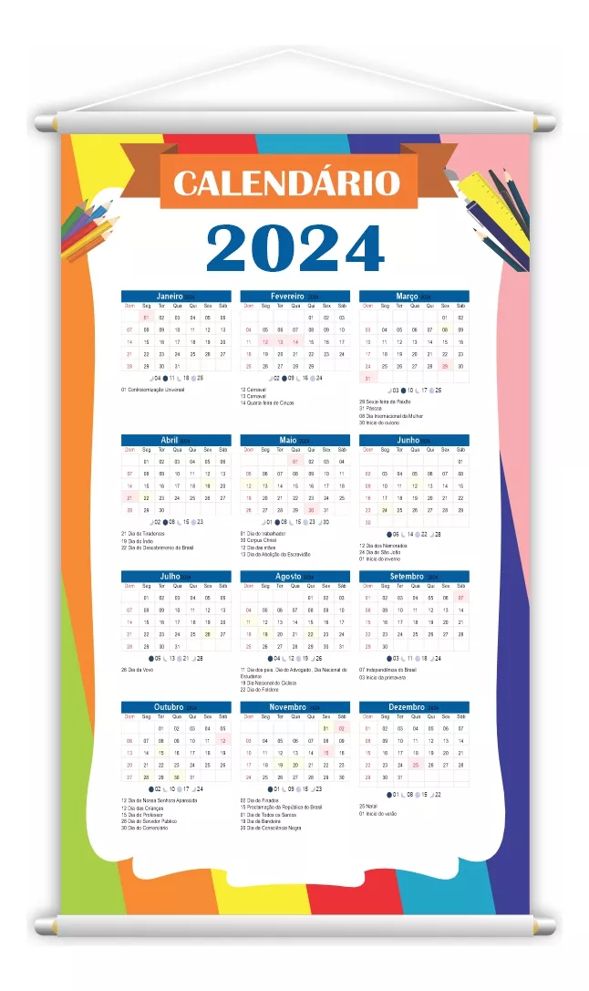 Primeira imagem para pesquisa de calendario 2024