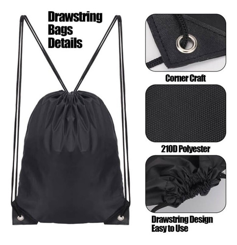 10pzs Morral Bolsas Lona Cuellera Viaje Bolsas Con Cordón